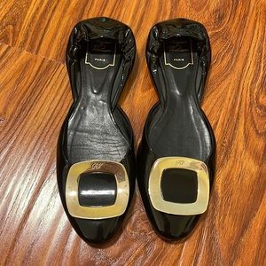 Roger vivier flats black size 38.5